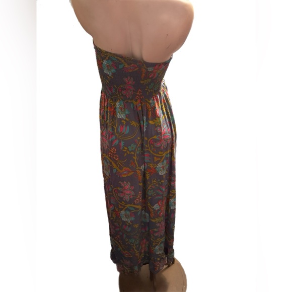 Tiare Hawaii Gray Floral Maxi Dress - Picture 2 of 4